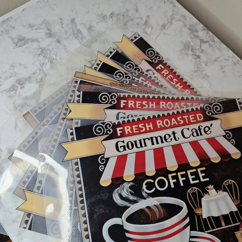 Set Of 6 Coffee Placemats